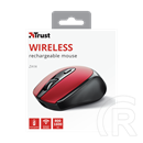 Trust Zaya cordless optikai egér (USB, piros)