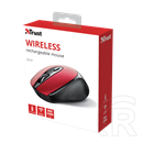 Trust Zaya cordless optikai egér (USB, piros)