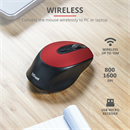 Trust Zaya cordless optikai egér (USB, piros)
