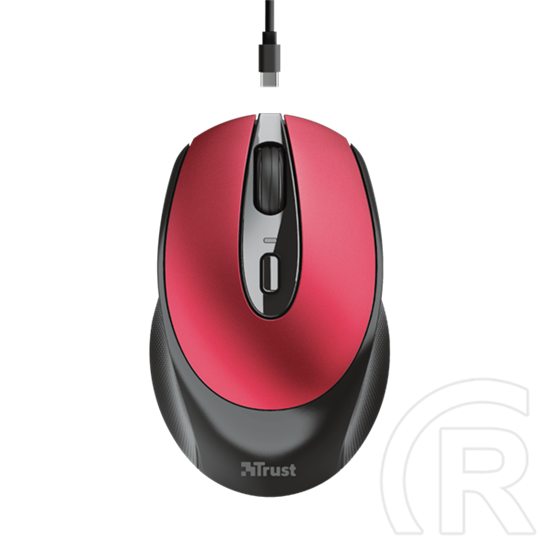 Trust Zaya cordless optikai egér (USB, piros)