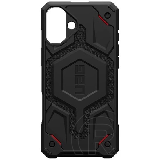 UAG Apple iPhone 16 Plus monarch pro szilikon telefonvédő (erős ütésállóság, textil minta, magsafe) fekete
