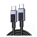 UGREEN L512 adatkábel (Type-C - Type-C, 100W, PD gyorstöltő 3.0, 200cm, cipőfűző) FEKETE