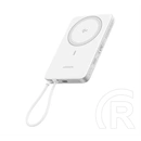 UGREEN PB570 vésztöltő Type-C aljzat (10000mAh, 30W, PD gyorstöltő 3.0, Qi2, mágneses, fix Type-C kábel, fehér)
