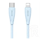 USAMS Green Series adatkábel (type-c - lightning, 30W, gyorstöltő, 100cm, világoskék)