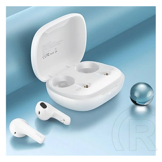 USAMS SM01 bluetooth fülhallgató sztereo (v5.0, tws, mikrofon, zajszűrő, töltőtok, fehér)