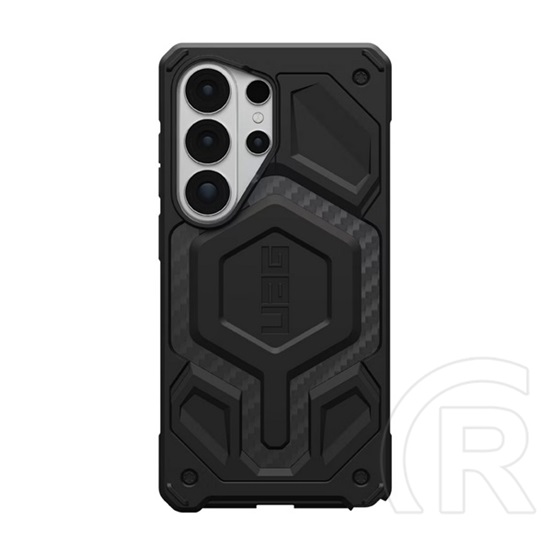 Uag Samsung Galaxy S26 Ultra (SM-S948) monarch pro szilikon telefonvédő (erős ütésállóság, karbon minta, magsafe) fekete