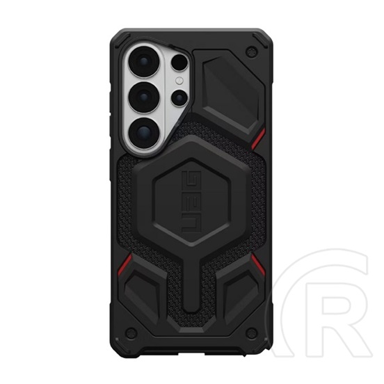 Uag Samsung Galaxy S26 Ultra (SM-S948) monarch pro szilikon telefonvédő (erős ütésállóság, textil minta, magsafe) fekete