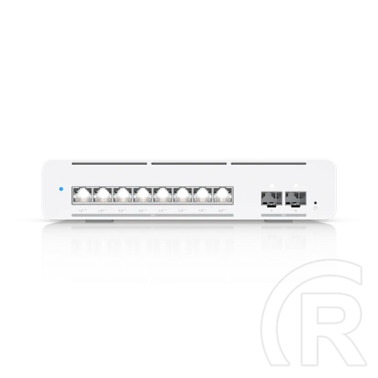 Ubiquiti Pro XG 8 PoE switch (kompakt asztali/fali, 8x 10GbE RJ45 PoE++, 2x 10G SFP+, L3, 155W PoE)