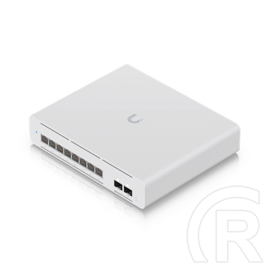 Ubiquiti Pro XG 8 PoE switch (kompakt asztali/fali, 8x 10GbE RJ45 PoE++, 2x 10G SFP+, L3, 155W PoE)
