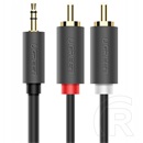 Ugreen 3,5 jack (M) - 2 RCA (M) kábel (1,5m, szürke)