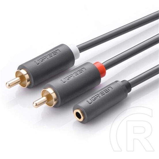 Ugreen 3,5 jack (M) - 2 RCA kábel (M/M, 2m, szürke)