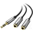 Ugreen 3,5 jack (M) - Aux Stereo Splitter (F/F, 0,2m, fekete)