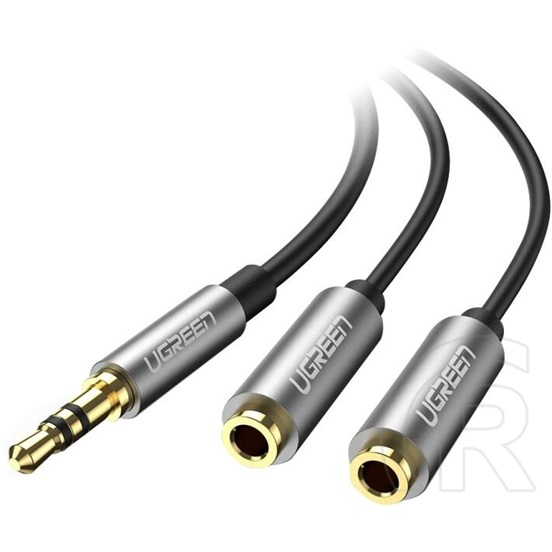 Ugreen 3,5 jack (M) - Aux Stereo Splitter (F/F, 0,2m, fekete)