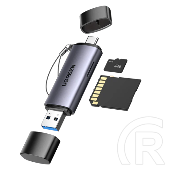 Ugreen 50706 USB 3.0 kártyaolvasó (SD/Micro SD, szürke)