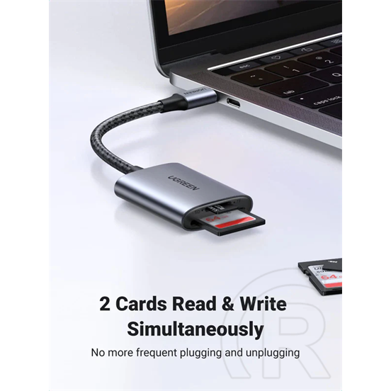Ugreen 80888 USB-C 3.0 kártyaolvasó (SD, fekete)