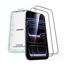 Ugreen Apple iPhone 17 Pro Max sp1147 képernyővédő üveg 2db (2.5d, 0.33mm, 9h + segédkeret) fekete