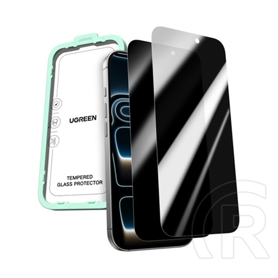 Ugreen Apple iPhone 17 Pro Max sp1156 képernyővédő üveg 2db (betekintés ellen, 0.33mm, 9h + segédkeret) átlátszó