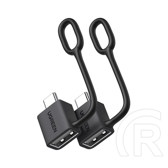 Ugreen adapter 2db (type-c - usb aljzat, otg, adatátvitel és töltés) fekete