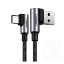 Ugreen adatkábel (2.0 USB-A (M) - USB-C (M), 90°-os, 2m) szürke