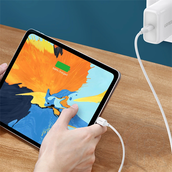 Ugreen adatkábel (2.0 USB-C (M) - USB-C (M), 60W, 3A, 1m) fehér