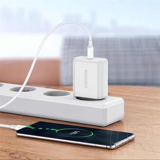 Ugreen adatkábel (2.0 USB-C (M) - USB-C (M), 60W, 3A, 1m) fehér