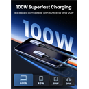 Ugreen adatkábel (2.0 USB-C (M) - USB-C (M), PD, 100W, 5A, 1m) fekete