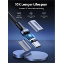 Ugreen adatkábel (2.0 USB-C (M) - USB-C (M), PD, 100W, 5A, 1m) fekete