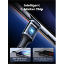 Ugreen adatkábel (2.0 USB-C (M) - USB-C (M), PD, 100W, 5A, 1m) fekete