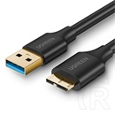 Ugreen adatkábel (3.0 USB-A (M) - Micro USB (M), 1m) fekete