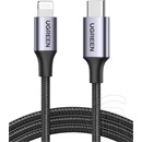 Ugreen adatkábel (USB-C (M) - Lightning (M), PD, 3A, 1m) fekete