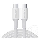 Ugreen adatkábel (type-c - type-c, 5a, 100w, gyorstöltő, 200cm) fehér
