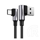 Ugreen USB adat- és töltőkábel (A dugó / C dugó, 3A, 50 cm, 90 fokos, fekete)