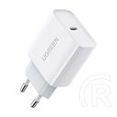 Ugreen cd137 hálózati töltő type-c aljzat (20w, pd gyorstöltő 4.0) fehér