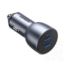 Ugreen cd213 autós töltő 2 type-c aljzat (36w, pd gyorstöltő 4.0) sötétszürke