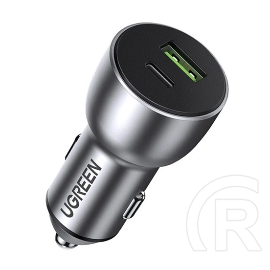 Ugreen cd213 autós töltő usb+type-c aljzat (36w, pd gyorstöltő 4.0) sötétszürke