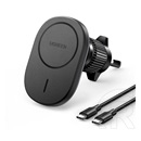Ugreen cd345 autós tartó (szellőzőre, 360°, 15w, wireless, magsafe, pd gyorstöltő) fekete