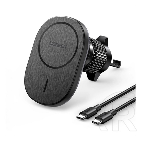 Ugreen cd345 autós tartó (szellőzőre, 360°, 15w, wireless, magsafe, pd gyorstöltő) fekete