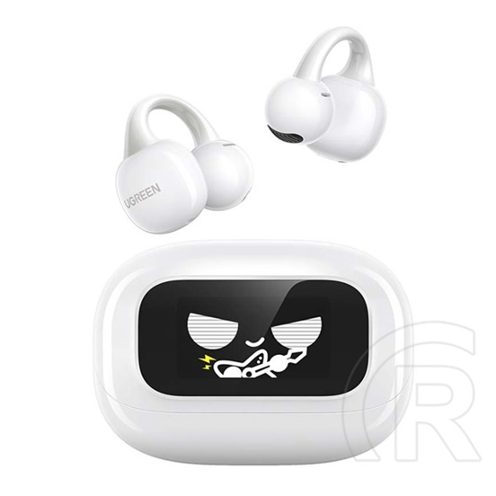 Ugreen clipbuds bluetooth fülhallgató sztereo (v5.4, tws, zajszűrő, fülre akasztható, érintőkijelző + töltőtok) fehér