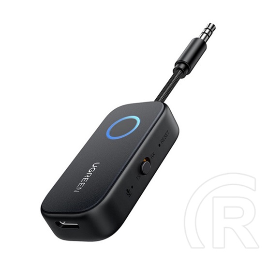 Ugreen cm672 bluetooth audió adapter (v5.2, 3.5mm jack, tx/rx funkció) fekete