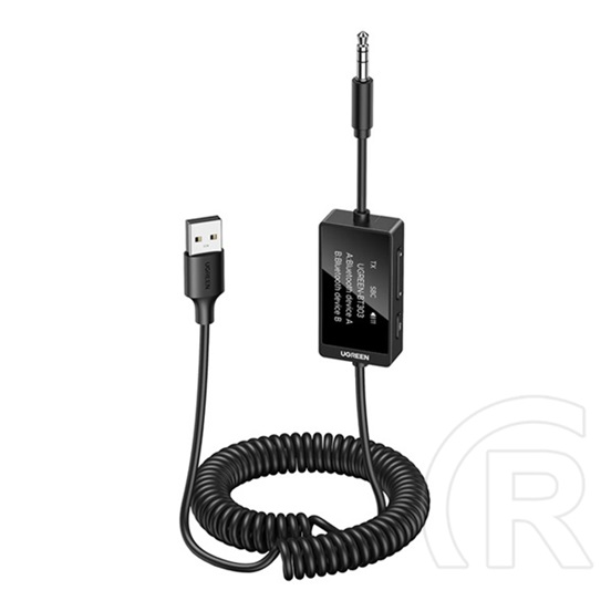 Ugreen cm672 bluetooth audió adapter (v5.2, 3.5mm jack, tx/rx funkció) fekete