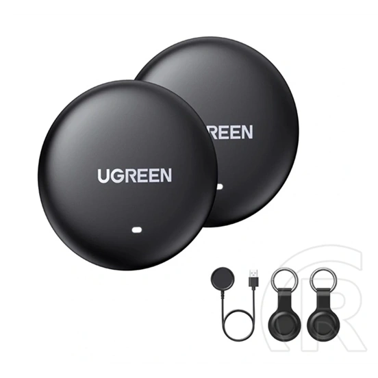 Ugreen cm918 finder mini 2 bt nyomkövető 2db (kulcstartóra, valós idejű nyomkövetés, ios kompatibilis) fekete