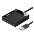 Ugreen cr125 kártyaolvasó (usb 3.0 - sd/microsd/cf/ms, 50cm) fekete