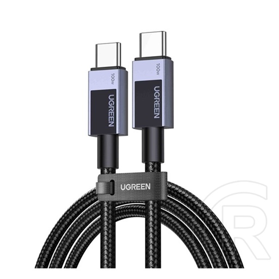 Ugreen l512 adatkábel (type-c - type-c, 100w, pd gyorstöltő, 100cm) sötétszürke
