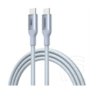 Ugreen l534 adatkábel (type-c - type-c, 240w, pd gyorstöltő, cipőfűző, 100cm) ezüst