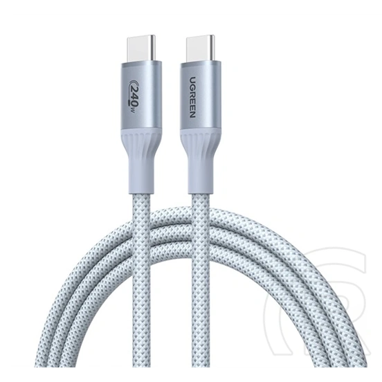 Ugreen l534 adatkábel (type-c - type-c, 240w, pd gyorstöltő, cipőfűző, 100cm) ezüst