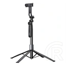 Ugreen p849 szelfibot (univerzális, 360°, tripod állvány, állítható, bluetooth távkioldó, 39cm) fekete
