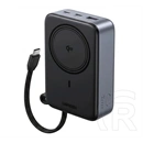 Ugreen pb567 vésztöltő type-c aljzat (20000mah, 15w, gyorstöltő, wireless, mágneses, qi2 + fix type-c kábel) fekete