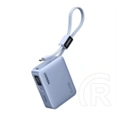 Ugreen pb584 vésztöltő type-c aljzat (10000mah, 33w, pd gyorstöltő 3.0, led kijelző + fix type-c kábel) világosszürke