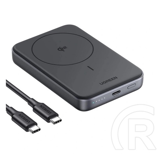 Ugreen pb761 vésztöltő type-c aljzat (10000mah, 30w, gyorstöltő, wireless, magsafe, qi2) fekete