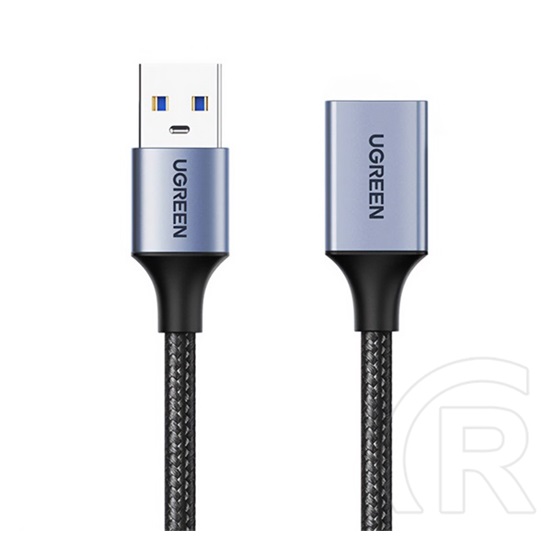 Ugreen us115 adatkábel hosszabbító (usb aljzat - usb, cipőfűző, 200cm) fekete